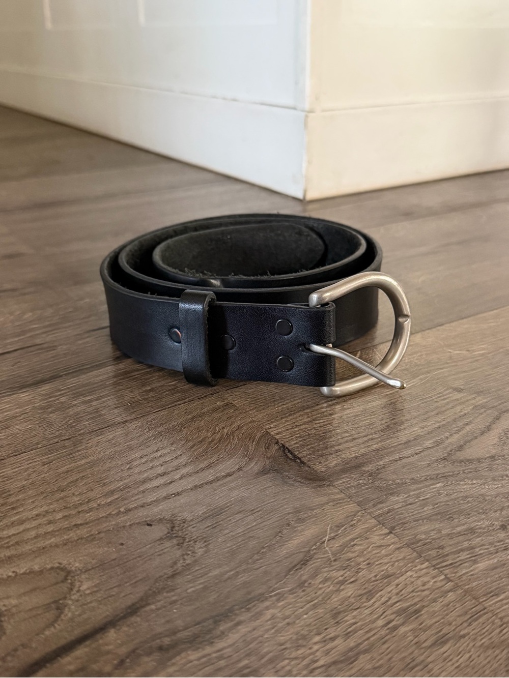 Tom Taylor  Mens Leather Belt Black Size 42